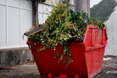 Recyclable materials sorted by waste clearance professionals